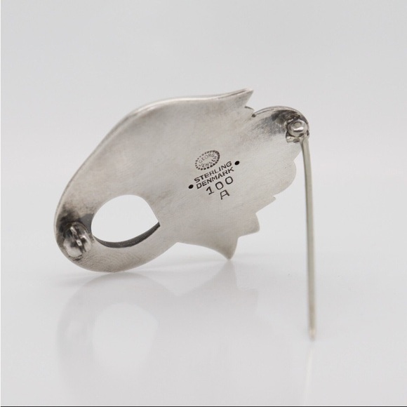 Georg Jensen « Tulips and Berries « Brooch, Rare ~ Denmark Vintage Piece ~ - Picture 12 of 12